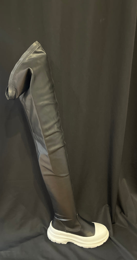 Lover Black Thigh High Boots