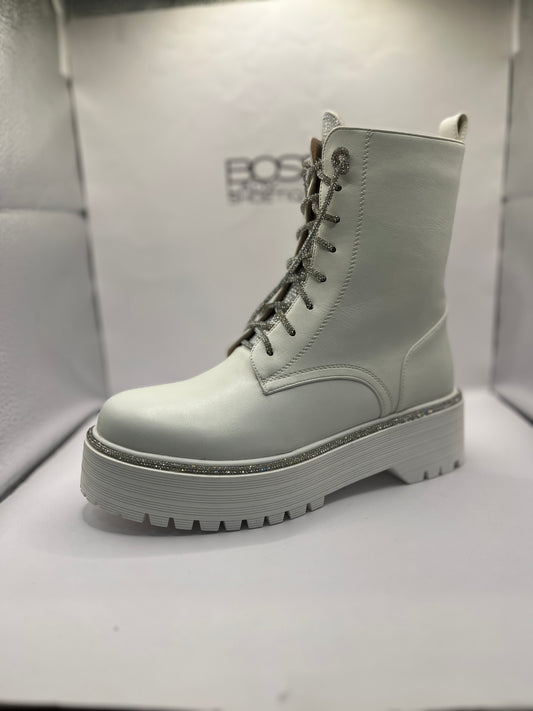 Attentive White Boots