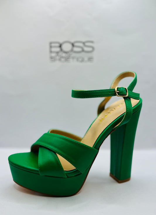 Ansita Green Heels