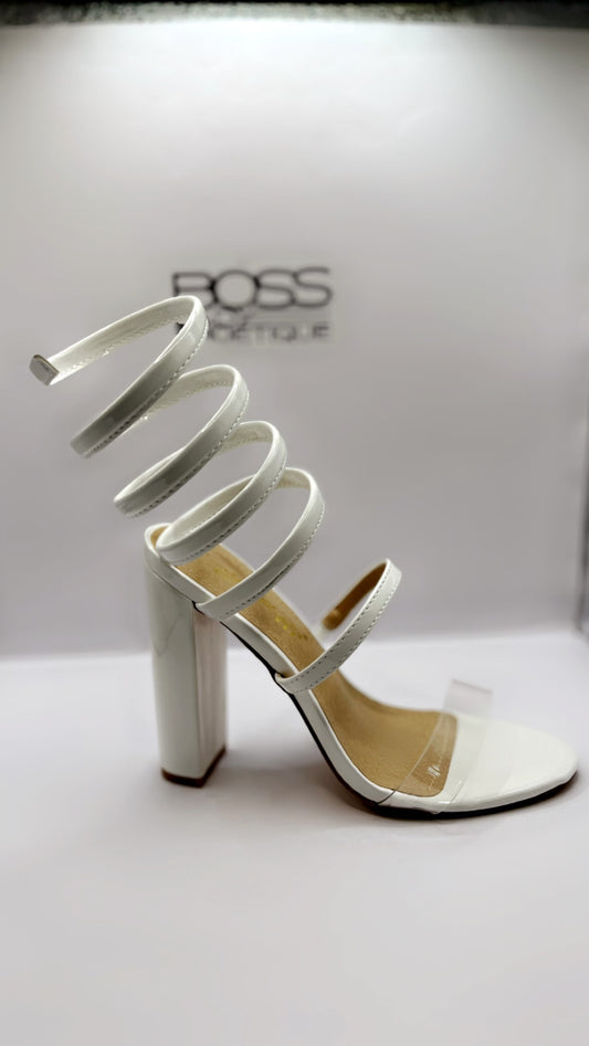 Emelina White Heel